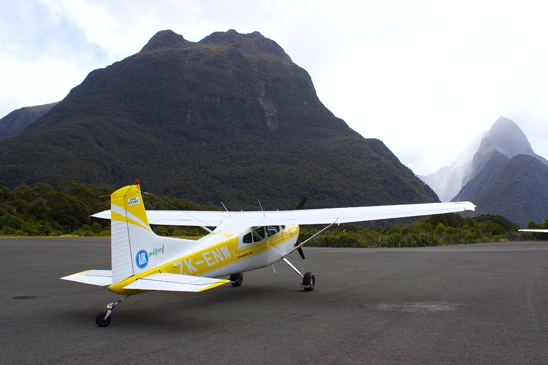 Plane at Milford Sound