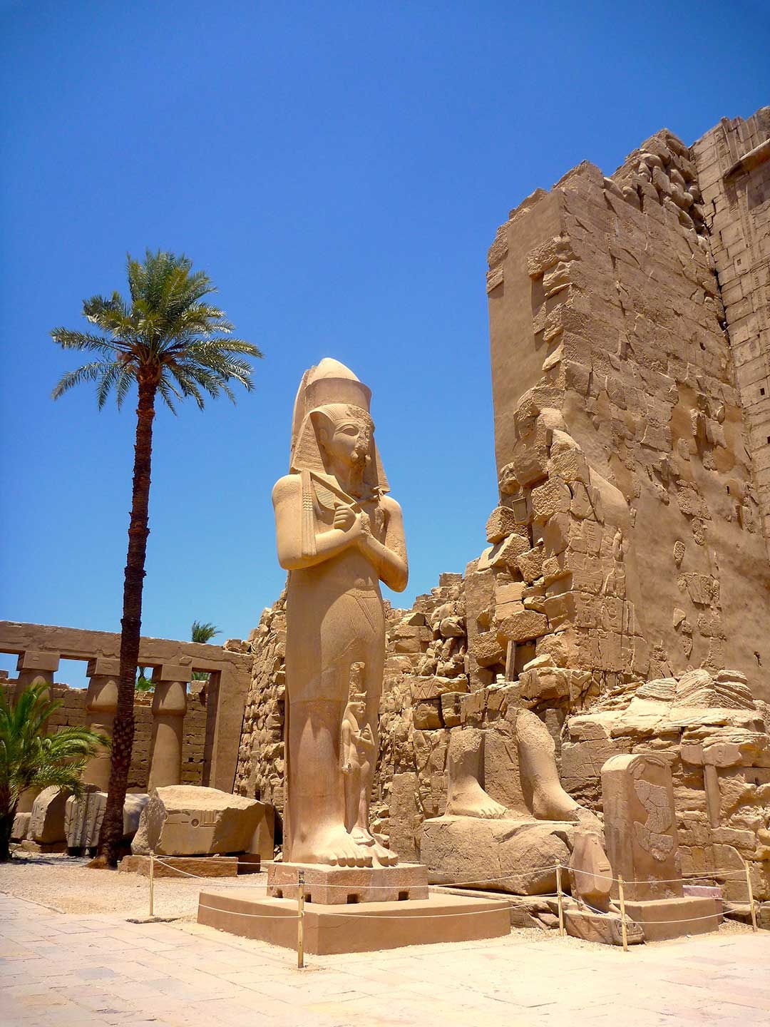 One of Hatshepsut's monuments on a really hot summer day in Egypt