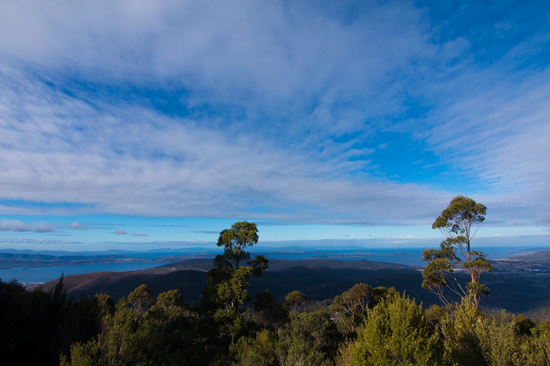 Views from Mount Wellington in Hobart, Tasmania