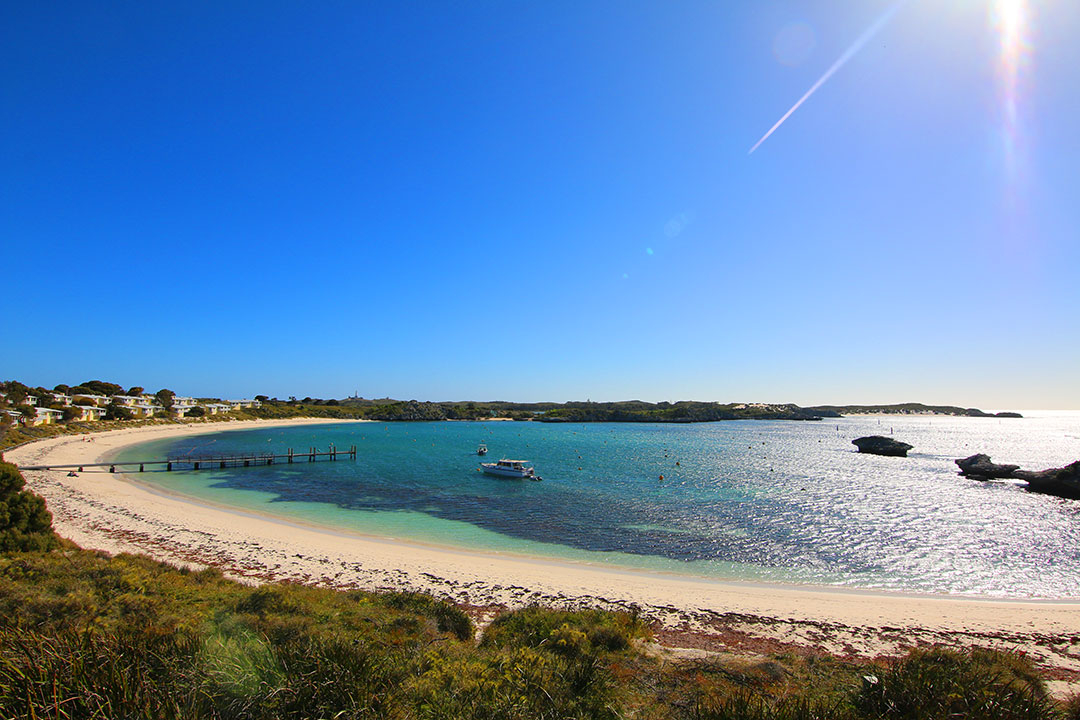 Beautiful colours of the beach in Spring on Rottnest Island