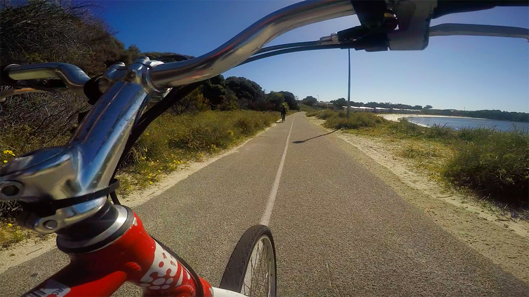 Bike riding around Rottnest Island in Spring