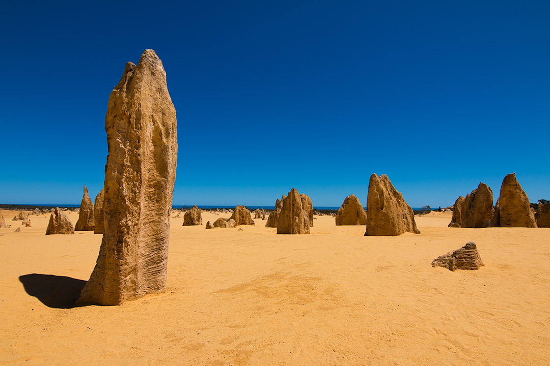 The Pinnacles in Western Australia during the day