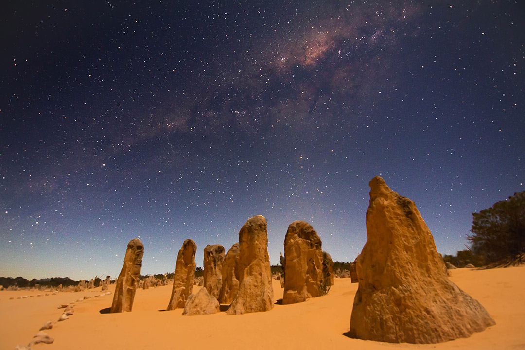 The Pinnacles in Western Australia and the Milky Way at night