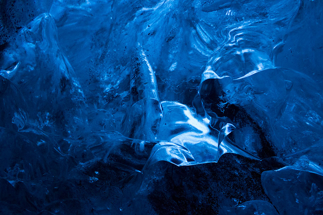 Blue Ice Caves or Crystal Ice Caves of Svínafellsjökull, part of the Vatnajökull glacier in Skaftafell National Park, Iceland