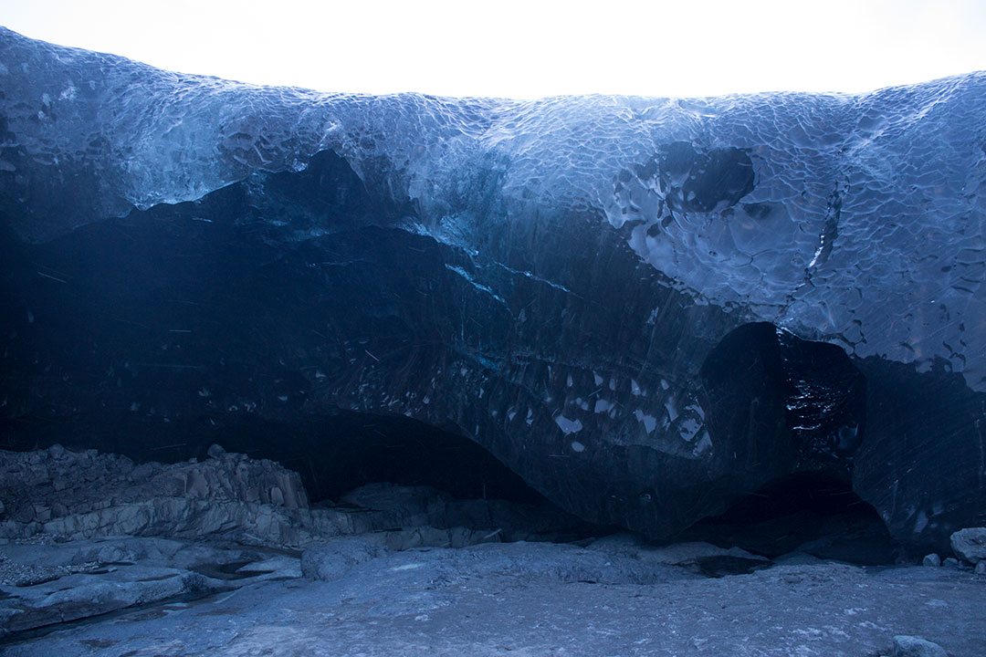 Blue Ice Caves or Crystal Ice Caves of Svínafellsjökull, part of the Vatnajökull glacier in Skaftafell National Park, Iceland
