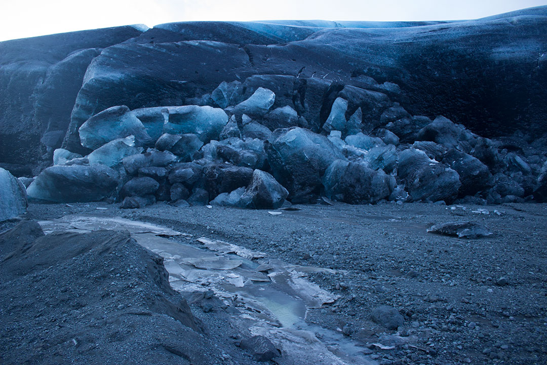 Svínafellsjökull, part of Vatnajökull Glacier in Skaftafell National Park, where you can see the Blue Ice Caves