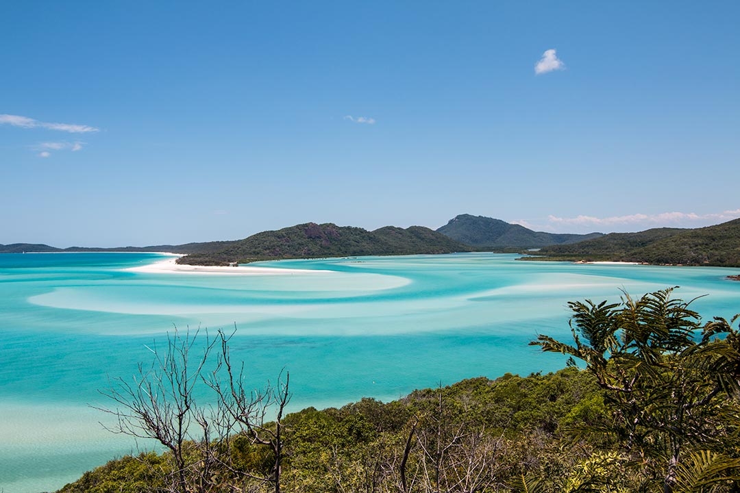 Views of Whitehaven Beach from Hill Inlet in the Whitsundays